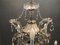 Lámpara de araña italiana grande de cristal de Murano, años 50, Imagen 8