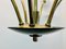 Large Sputnik Spider Floral 6-Arm Ceiling Lamp in Plastic & Brass, 1950s 12