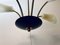 Lampada da soffitto grande Sputnik a 6 braccia in plastica ed ottone, anni '50, Immagine 11