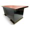 French Leather & Brass Desk by Paul Dupre-Lafon, 1950s, Image 4