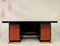 French Leather & Brass Desk by Paul Dupre-Lafon, 1950s, Image 14