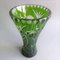 Böhmische Vase aus poliertem Kristallglas, 1940er 3
