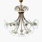 Brass & Glass Chandelier with 16 Lights, 1950s, Image 1