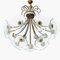Brass & Glass Chandelier with 16 Lights, 1950s, Image 2