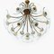 Brass & Glass Chandelier with 16 Lights, 1950s, Image 4