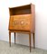 Armoire de Bar Mid-Century en Bois avec Décoration Peinte à la Main, 1950s 2