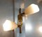 Italian Brass & Opaline Glass Sconces in the Style of Stilnovo, 1950s, Set of 4 6