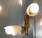 Italian Brass & Opaline Glass Sconces in the Style of Stilnovo, 1950s, Set of 4 4