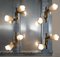 Italian Brass & Opaline Glass Sconces in the Style of Stilnovo, 1950s, Set of 4 1