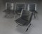 Vintage Black Leather & Chrome Chairs, 1970s, Set of 4 4