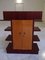 Rosewood & Birdseye Maple Bar Cabinet with Top Display Case, 1930s, Image 1