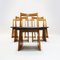 Church Pew Style Oak Dining Chairs by Erik Deforce, 1990s, Set of 6 3