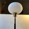 Vintage Scandinavian Opaline Glass and Brass Table Lamp, 1960s 7