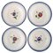 Antique Deep Plates in Hand-Painted Porcelain from Royal Copenhagen, Set of 4, Image 1