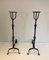 Antique French Landiers in Wrought Iron, Set of 2, Image 5