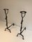 Antique French Landiers in Wrought Iron, Set of 2, Image 3