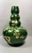 Art Deco Green Enameled Terracotta Vase with Pure Gold Decorations from Sainte-Radegonde,  2
