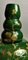 Grüne Art Deco Emaille Vase aus Terrakotta mit Goldverzierungen von Sainte-Radegonde, 5
