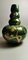 Grüne Art Deco Emaille Vase aus Terrakotta mit Goldverzierungen von Sainte-Radegonde, 4