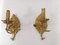 Mid-Century Golden Leaf Sconces, Set of 2 1
