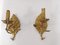 Mid-Century Golden Leaf Sconces, Set of 2, Image 1