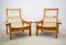 Italian Wooden Lounge Chairs, 1970s, Set of 2 1