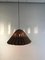 Lampada da soffitto in stile scandinavo in vimini, anni '50, Immagine 5