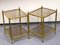 Brass Side Tables with Smoked Glass Shelves, 1970s, Set of 2 7