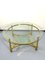 Round Brass Coffee Table with Glass Top and Shelf, 1970s 3