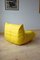 Poltrona e pouf Togo in microfibra gialla di Michel Ducaroy per Ligne Roset, set di 2, Immagine 3