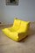 Yellow Microfiber Togo Lounge Chair and Pouf by Michel Ducaroy for Ligne Roset, Set of 2, Image 2