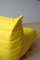 Fauteuil et Pouf Togo en Microfibre Jaune par Michel Ducaroy pour Ligne Roset, Set de 2 4