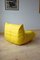 Set of Yellow Microfiber Togo Lounge Chair and Pouf by Michel Ducaroy for Ligne Roset 3