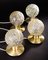 Mid-Century Frosted Glass Table Lamps from Doria Leuchten, Set of 4, Image 2