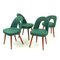 Tatra Green Fabric Dining Chairs by Antonín Šuman for Mier, 1962, Set of 4 11
