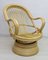 Mid-Century Modern Swivel and Rocking Bamboo Chair, 1970s 1