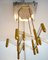 Vintage Italian Brass and Acrylic Glass Chandelier from Zeroquattro, 1970s, Image 7