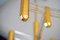 Vintage Italian Brass and Acrylic Glass Chandelier from Zeroquattro, 1970s, Image 2