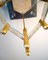 Vintage Italian Brass and Acrylic Glass Chandelier from Zeroquattro, 1970s, Image 4