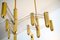 Vintage Italian Brass and Acrylic Glass Chandelier from Zeroquattro, 1970s, Image 5