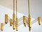 Vintage Italian Brass and Acrylic Glass Chandelier from Zeroquattro, 1970s, Image 1