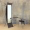 Brutalist Metal Mirror with Side Chair 11