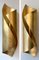 Gold Leaf Metal Sconces, 1980s, Set of 2, Image 1