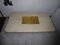Etched Brass Travertine Coffee Table by Georges Matthias, 1970s 4