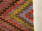 Tapis Kilim Vintage Violet, Rouge, Noir et Bleu, Turquie 8