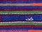 Vintage Turkish Red, Green, Blue & Orange Kilim 6