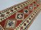 Vintage Blue, Red, & Beige Narrow Kazak Runner Rug, 1950s, Image 2