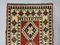 Vintage Blue, Red, & Beige Narrow Kazak Runner Rug, 1950s, Image 8