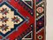 Alfombra de pasillo Tribal turca vintage en rojo, beige y azul, años 50, Imagen 6