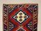 Vintage Turkish Red, Beige & Blue Tribal Runner Rug, 1950s, Image 8